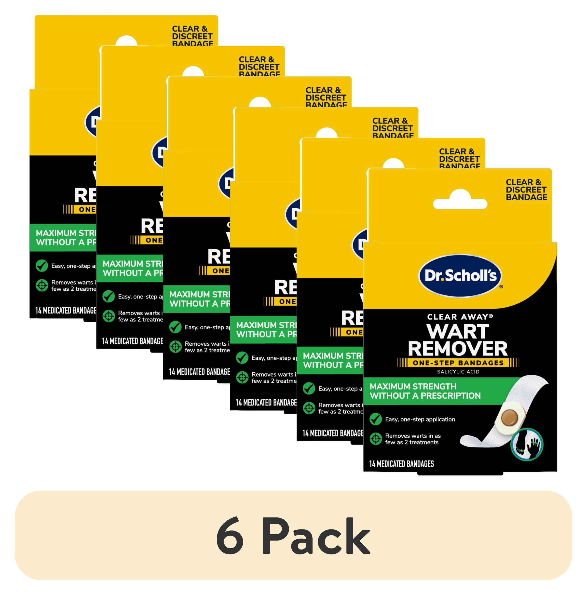 (6 pack) Dr. Scholl's Maximum Strength One Step Wart Remover, 14 Count