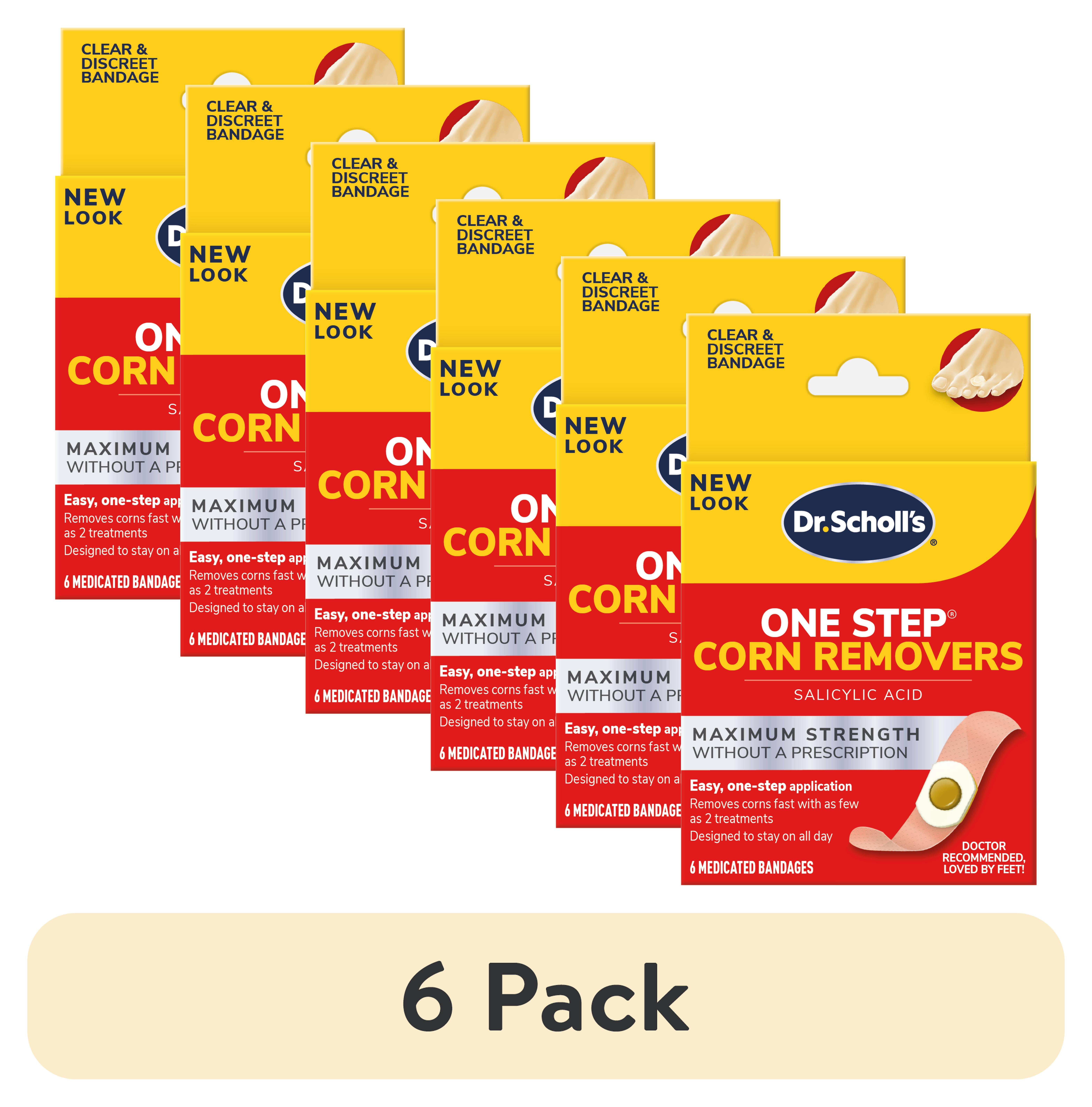 (6 pack) Dr. Scholl's One-Step Corn Remover Cushion Strips, 6 Count, Maximum Strength
