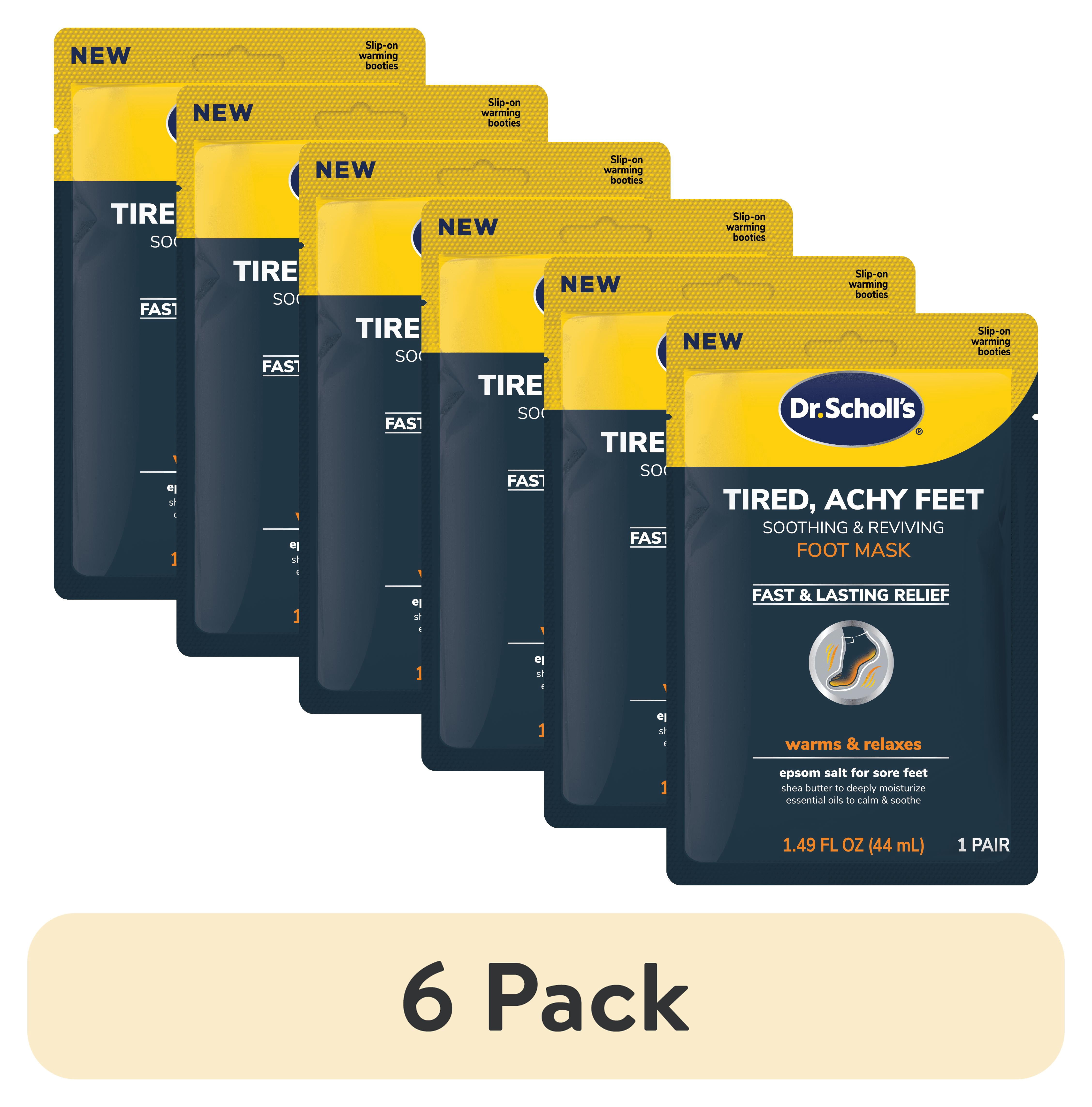 (6 pack) Dr. Scholl's Tired, Achy Feet Soothing & Reviving Foot Mask, 1 Pair