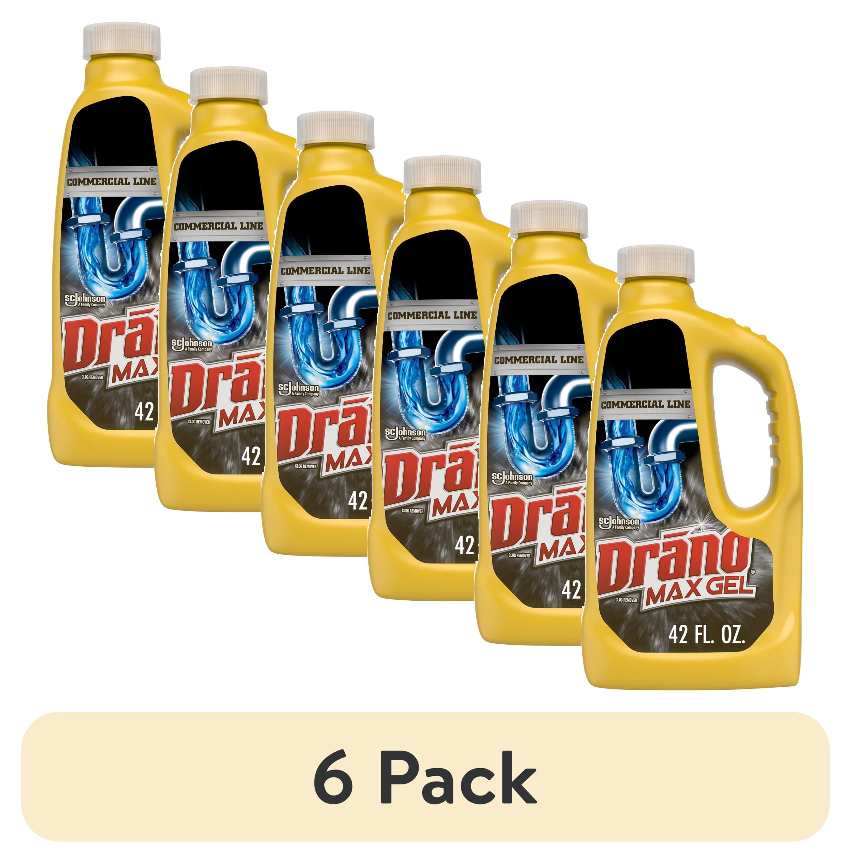 (6 pack) Drano Max Gel Drain Clog Remover, Commercial Line, 42 fl oz ...