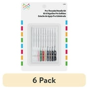 (6 pack) Pre-Threaded Needle Kit, Assorted Colors in Case