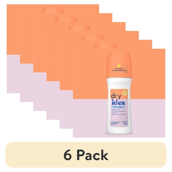 (6 pack) Dry Idea AdvancedDry Roll-On Anti-Perspirant & Deodorant Powder Fresh 3.25 oz