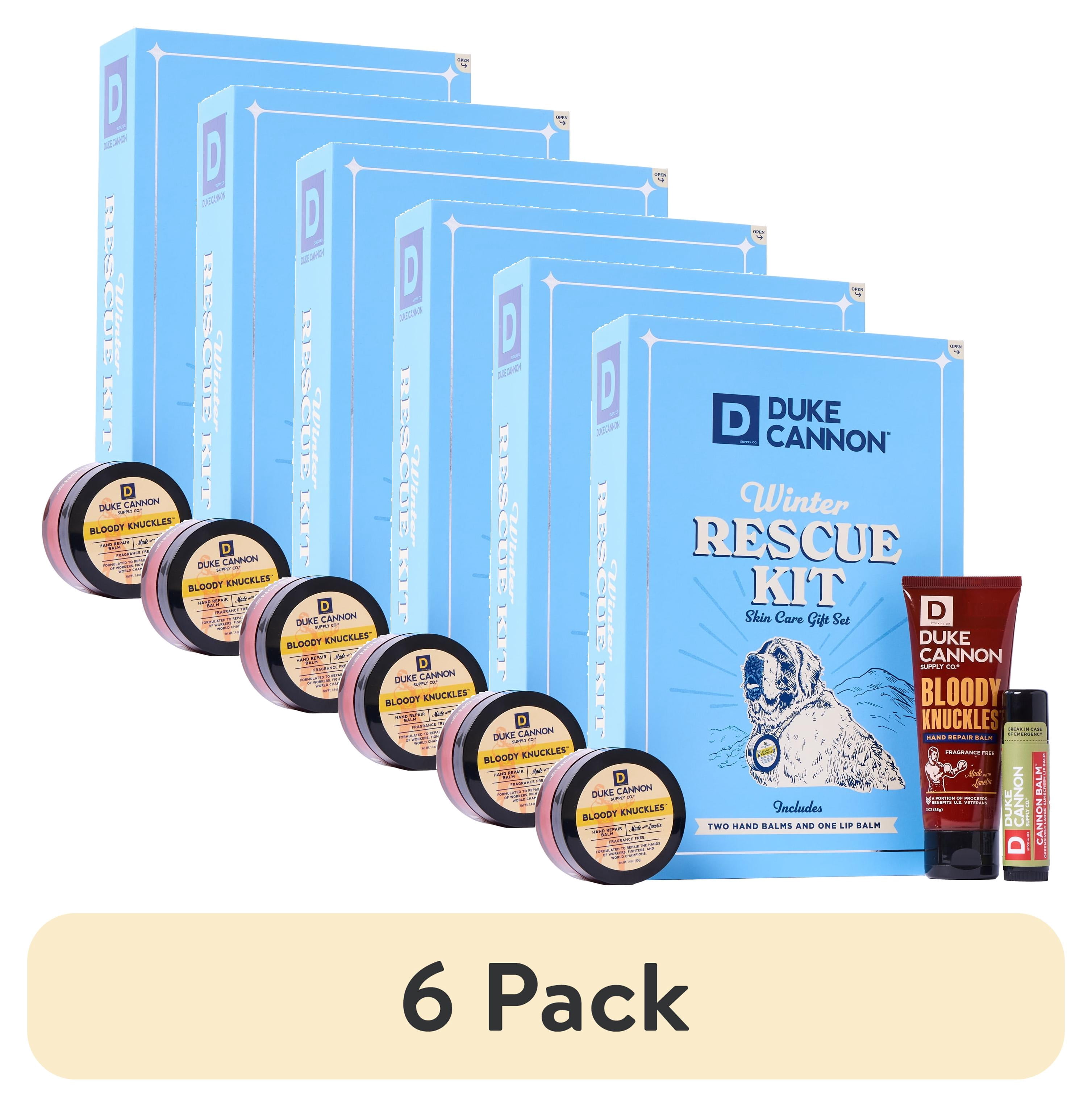 (6 pack) Duke Cannon Men's Winter Rescue Gift Set: Hand Repair & Lip Balm, 3 Pieces