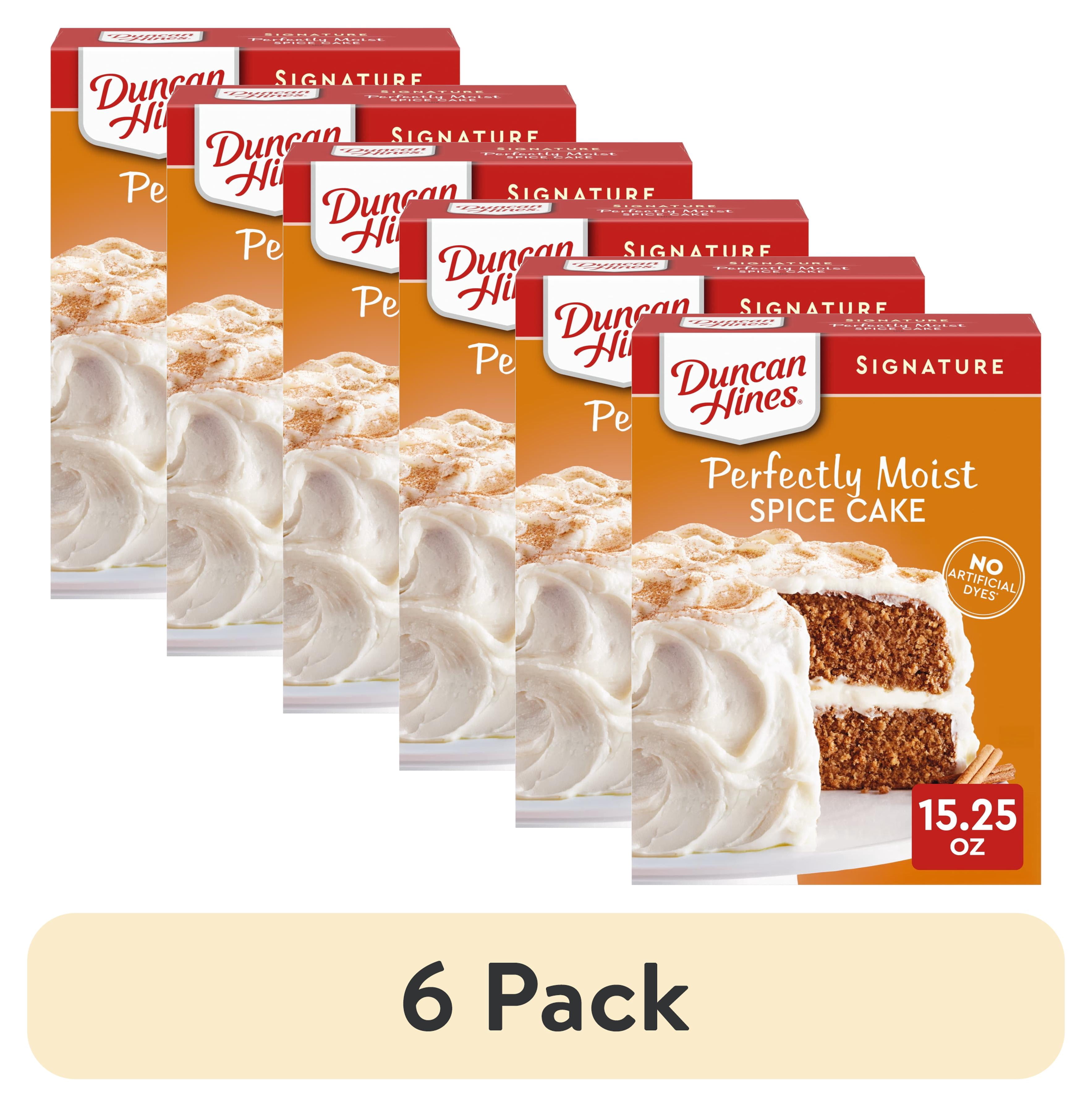 (6 pack) Duncan Hines Signature Perfectly Moist Spice Cake Mix, 15.25 oz.