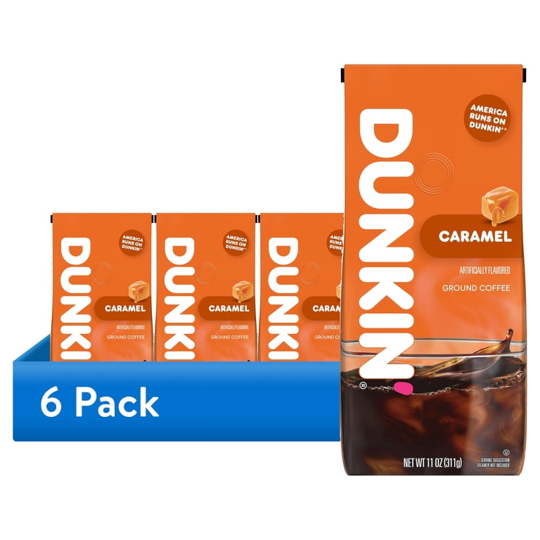 6 pack) Dunkin' Caramel Me Crazy Ground Coffee, 11 oz - Walmart.com