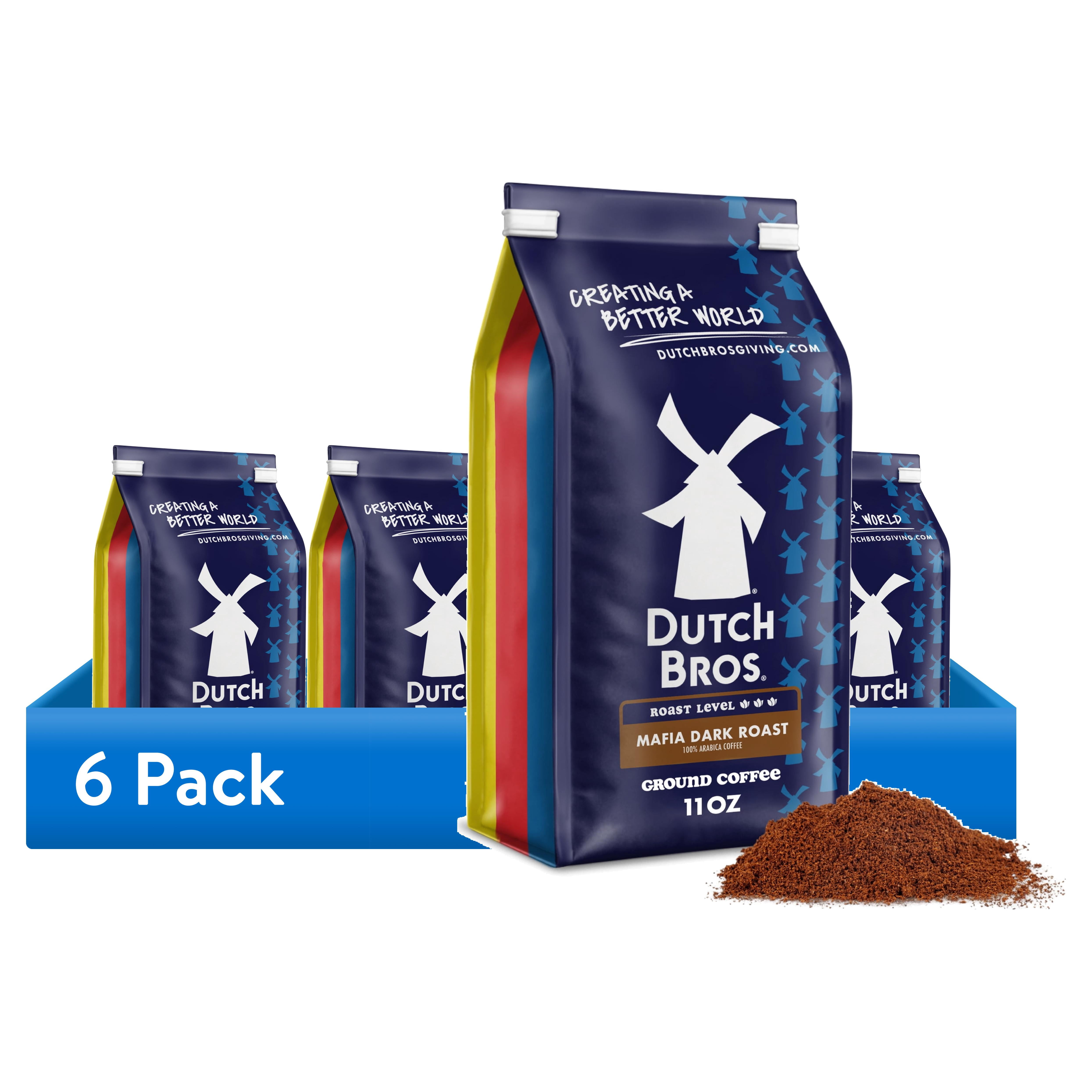 (6 pack) Dutch Bros® Mafia Dark Roast, Ground Coffee, Bagged 11oz