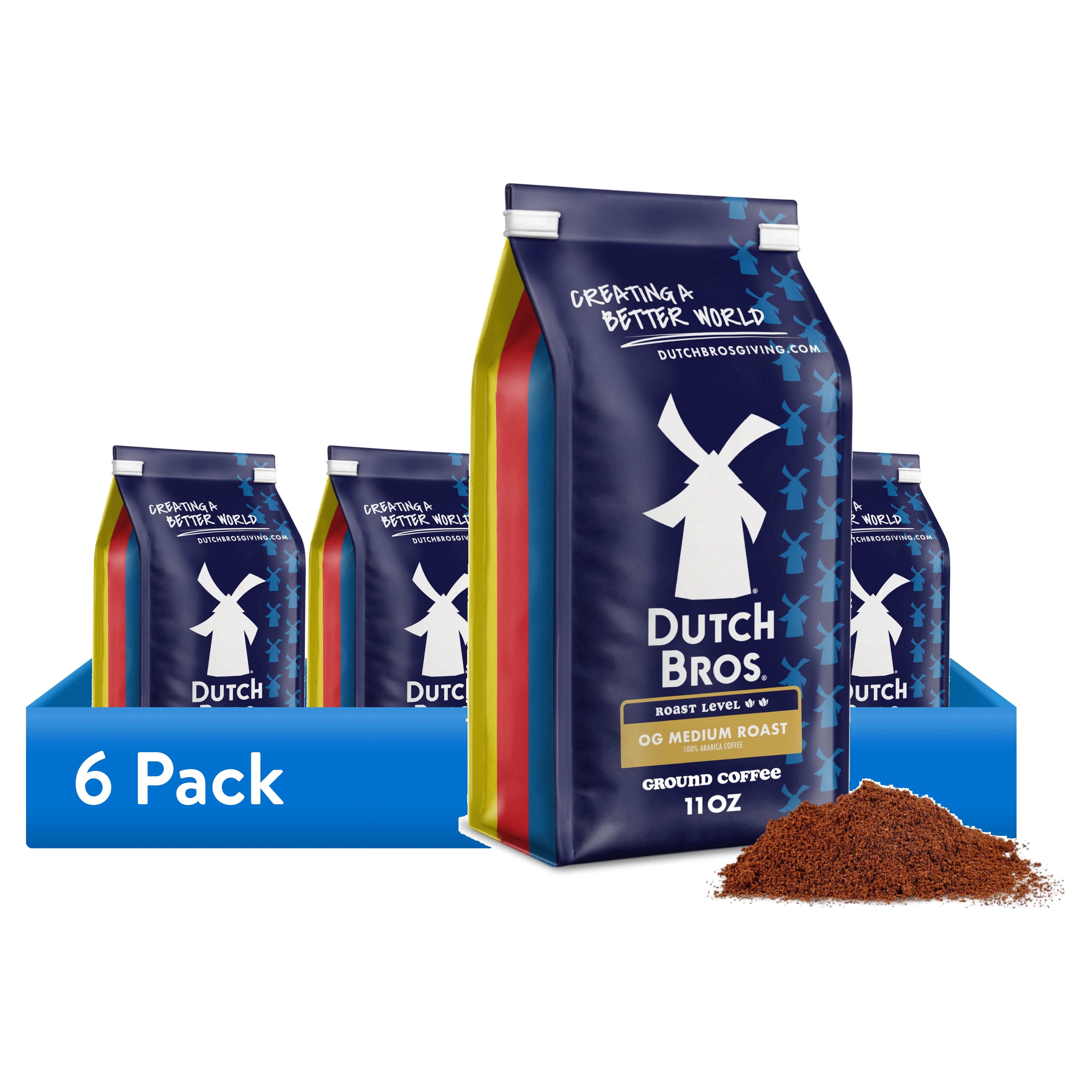 (6 pack) Dutch Bros® OG Medium Roast, Ground Coffee, Bagged 11oz