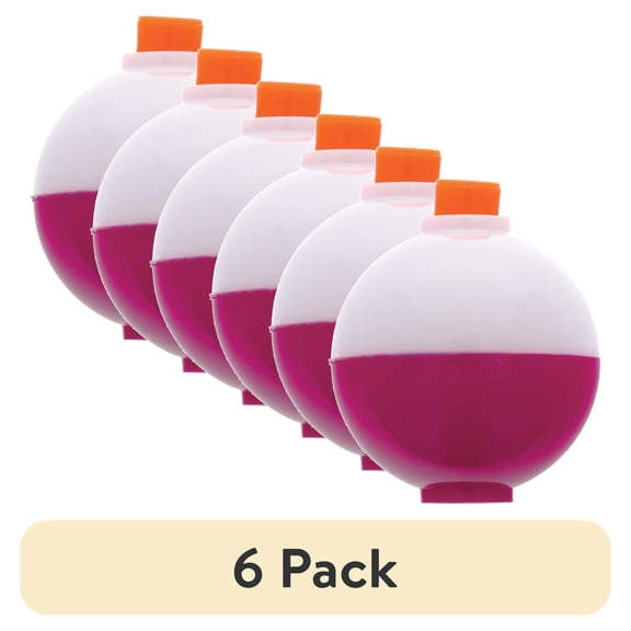 (6 pack) Eagle Claw Snap-On Floats, Pink, White, & Green, with Assorted Sizes