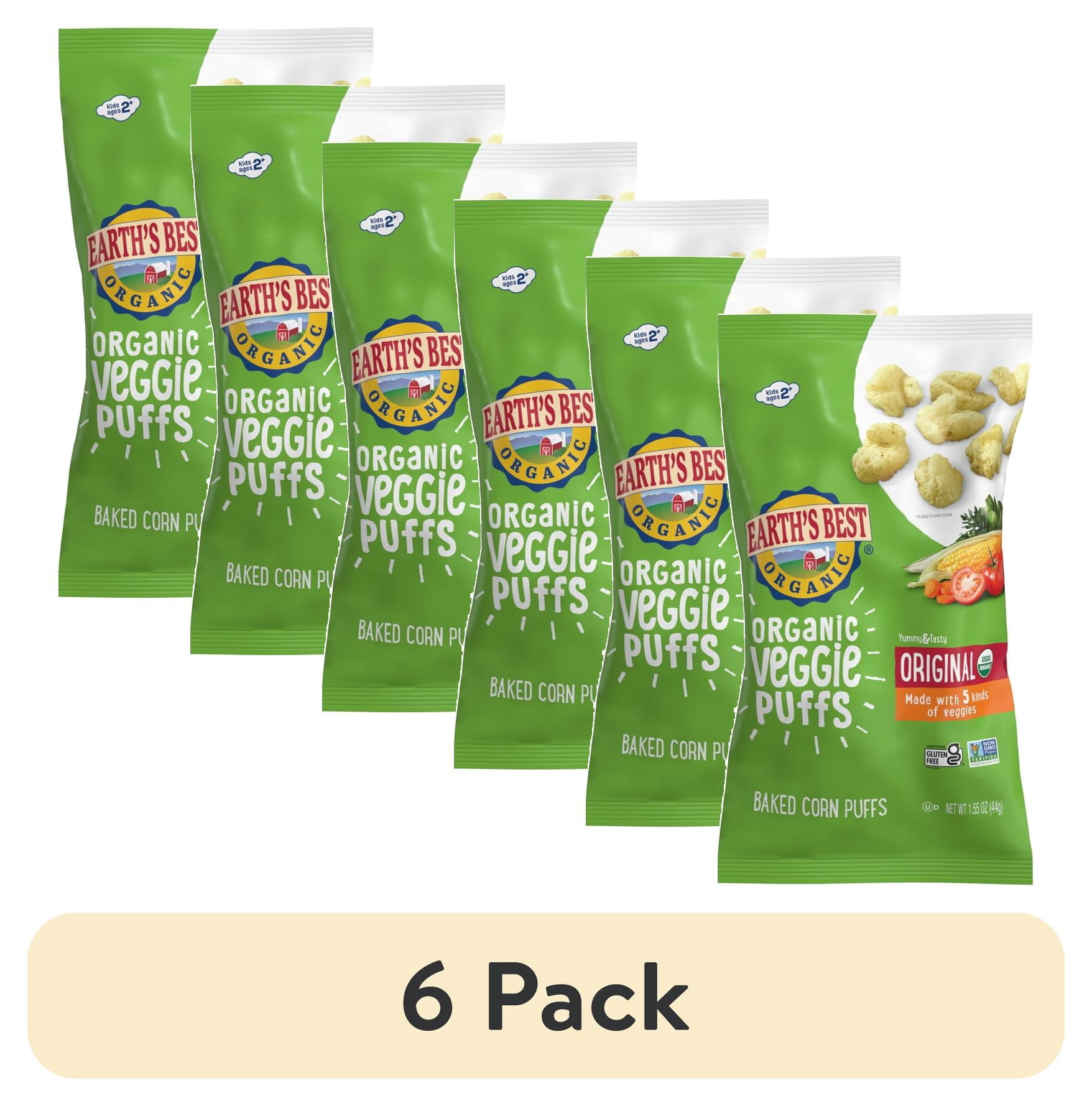 (6 pack) Earth's Best Veggie Puffs Veggie 2.5 OZ