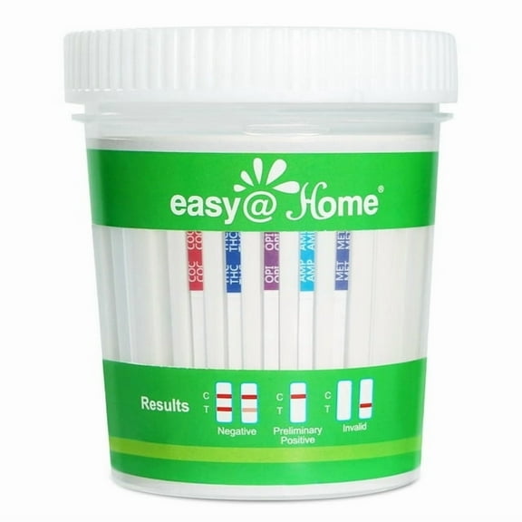 (6 pack) Easy@Home Multi-Drug Test Cup: Instant Testing Strips for Common Substances, 5 Panel Drug Test