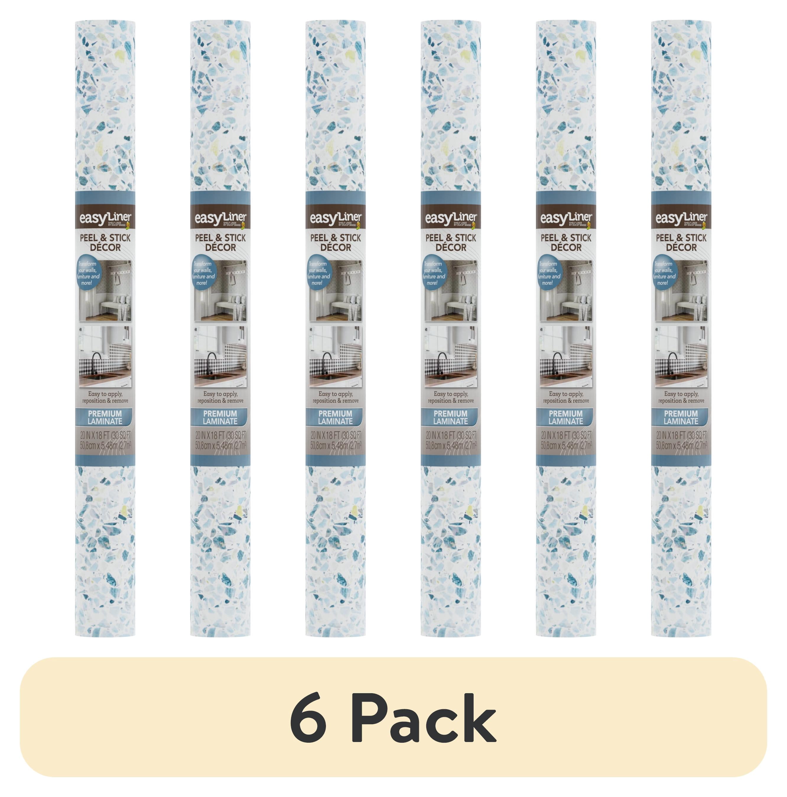 (6 pack) EasyLiner Premium Removable Adhesive Peel & Stick Wallpaper, Sea Glass, 20 in. x 18 ft.