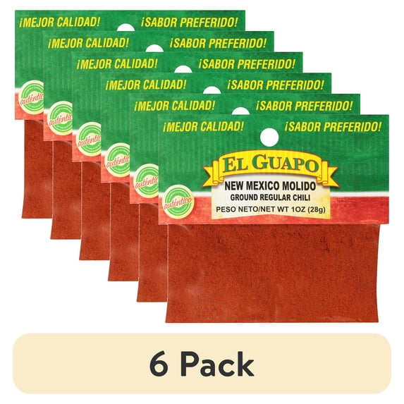 (6 pack) El Guapo Ground New Mexico Chili Powder, 1.0 oz Bag