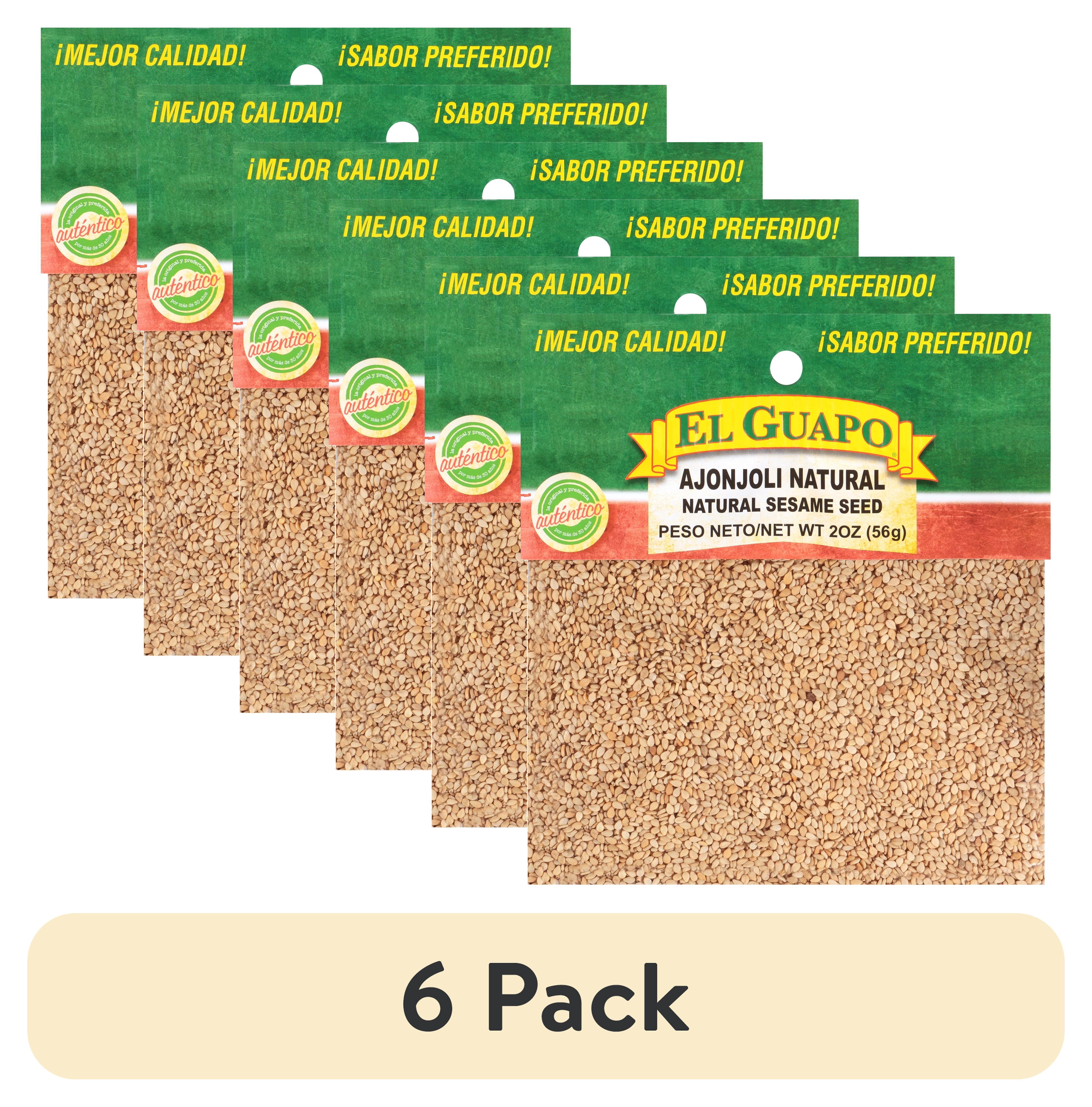 (6 pack) El Guapo Whole Sesame Seed, 2.0 oz Bag