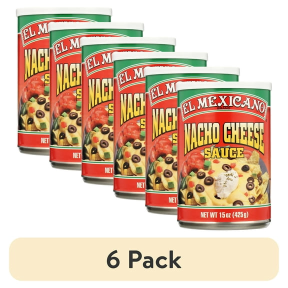 (6 pack) El Mexicano Nacho Cheese Sauce, 15 oz Can Shelf-Stable