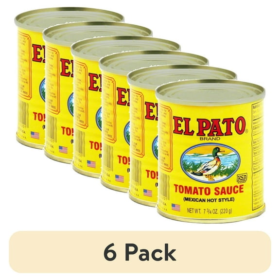 (6 pack) El Pato Mexican Hot Style Tomato Sauce, 7.75 oz