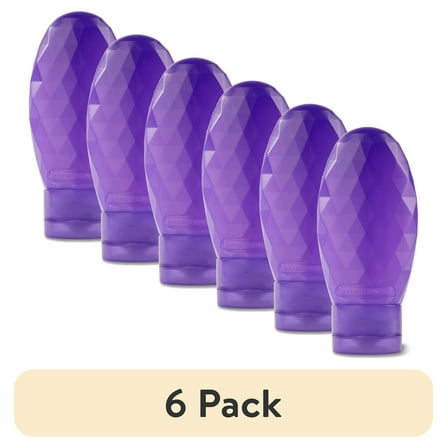 (6 pack) Equate Plastic Travel Tube for Toiletries, Color May Vary, 3 fl oz