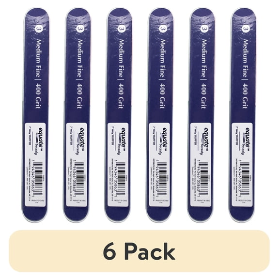 (6 pack) Equate 7-Way Nail Buffer Medium/Fine 400 Grit, 1 Count