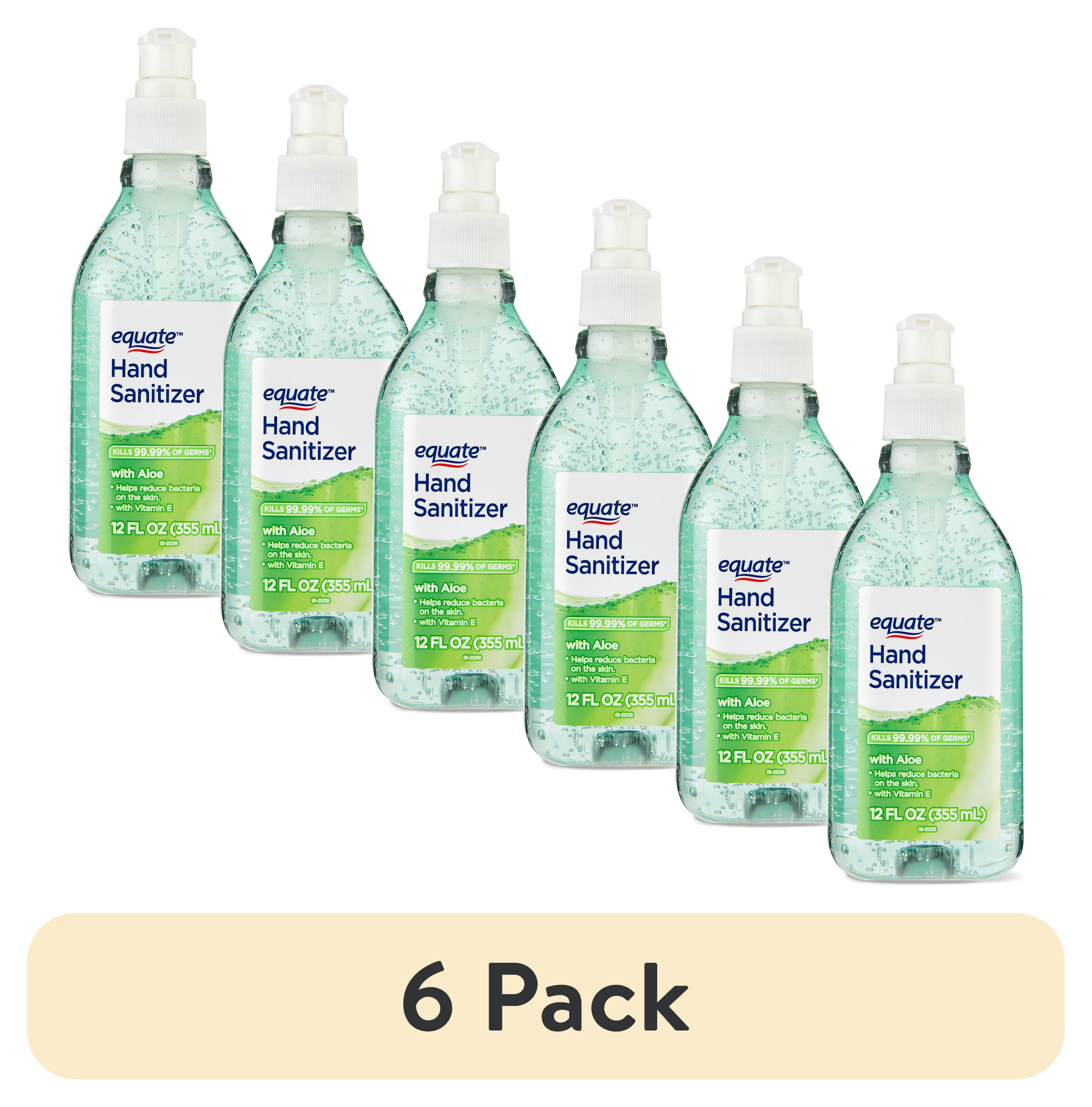 (6 pack) Equate Aloe Vera Hand Sanitizer, 12 fl oz