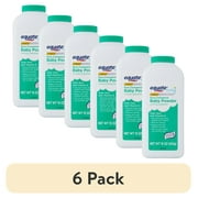 (6 pack) Equate Baby Pure Cornstarch Baby Powder with Aloe Vera and Vitamin E, 15 oz