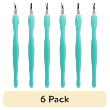 (6 pack) Equate Fingernail Cuticle Remover & Pusher, V-Shaped, for Nail & Cuticle Care, Color May Vary