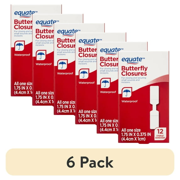 (6 pack) Equate Butterfly Closures, 12 Count