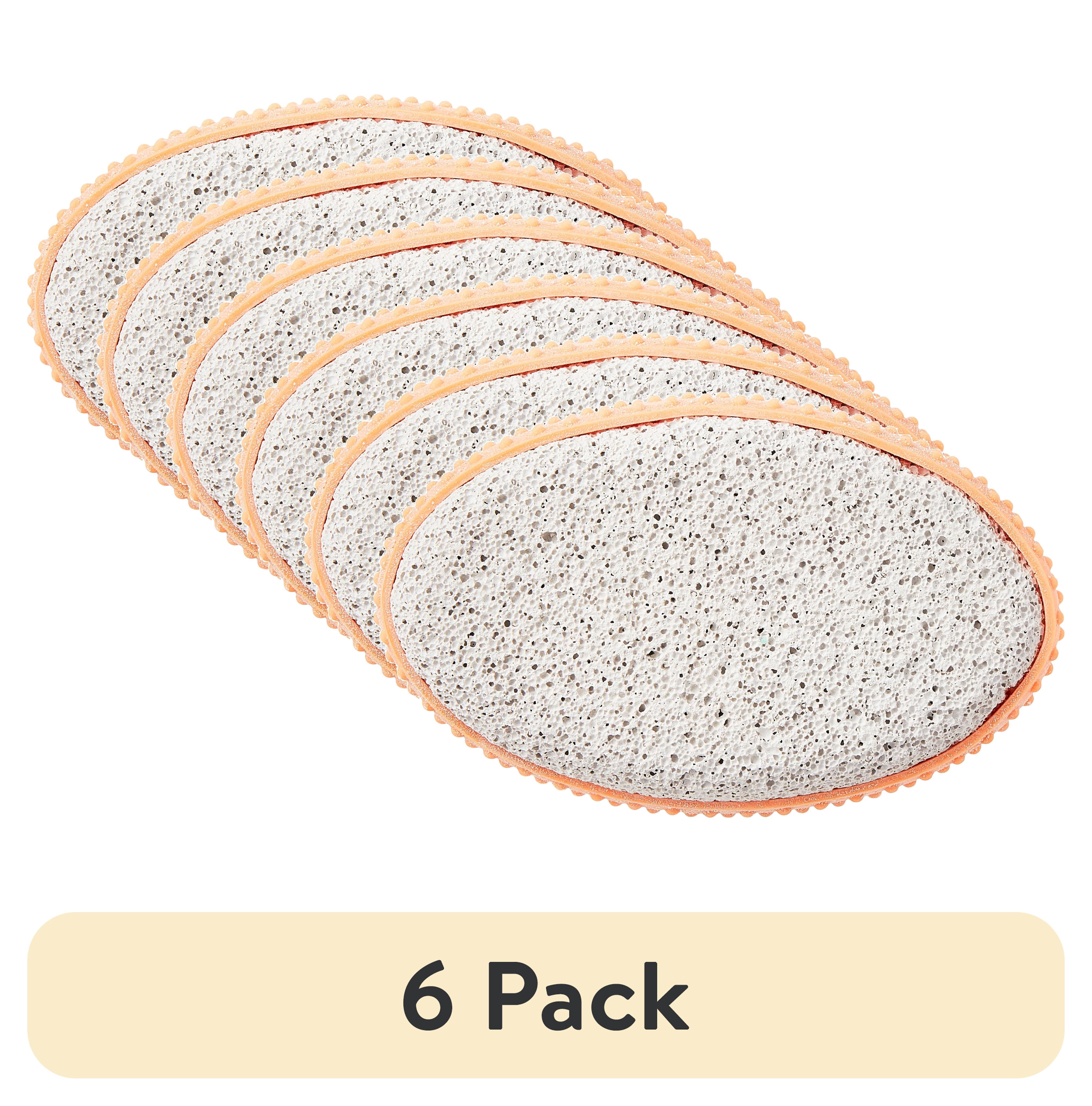 (6 pack) Equate Travel Size Pumice Stone with Grip Handle, Color May Vary, 1 Count