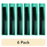 (6 pack) Equate Comb for Everyday Use on Short Hair, Black, 1 Count