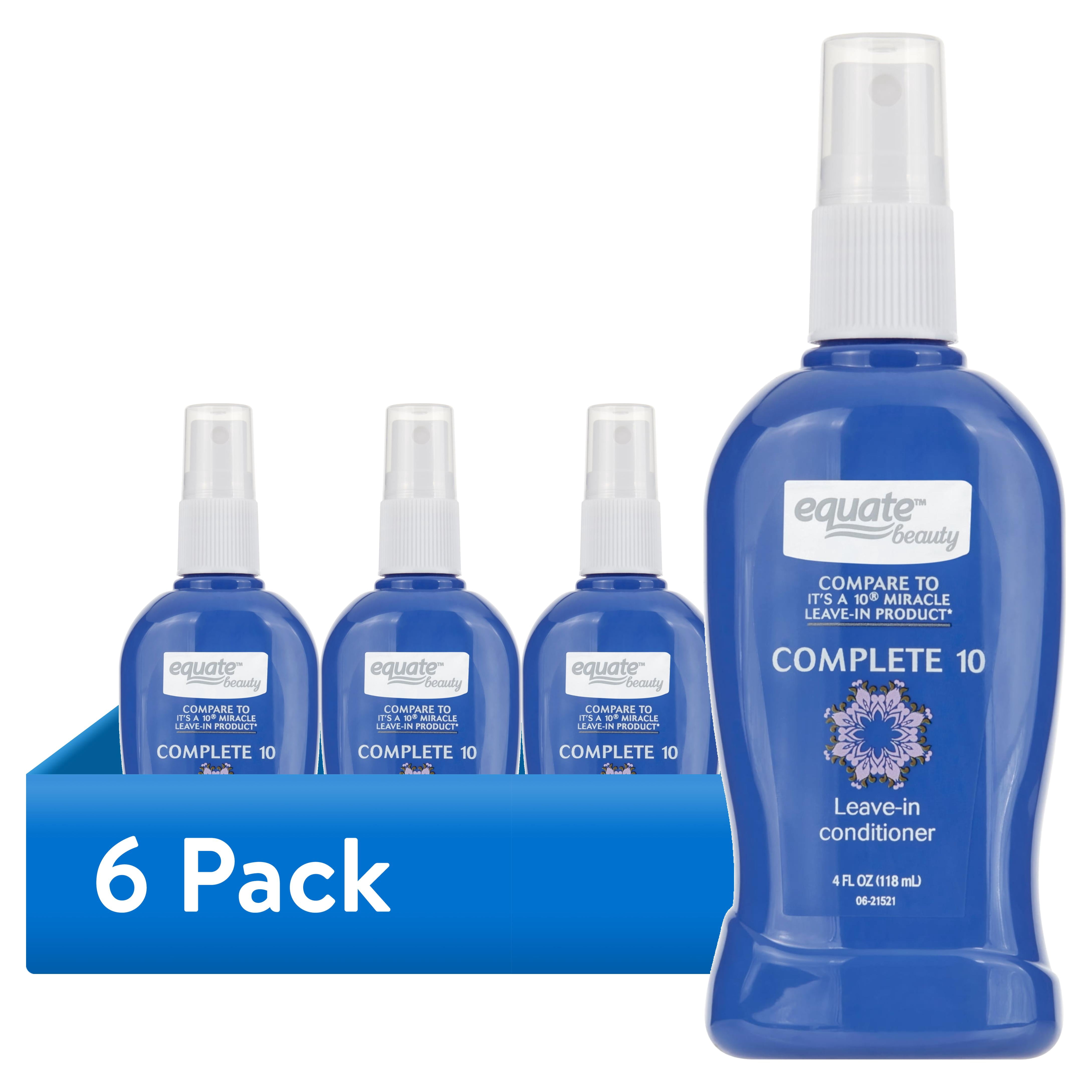 (6 pack) Equate Complete 10 Leave-In Conditioner Spray for Frizzy & Dry Hair - 4 fl oz