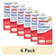 (6 pack) Equate Extra Strength Pain Reliever Acetaminophen Caplets, 500mg, Pain Reliever/Fever Reducer, 40 Count, Compare to Tylenol® Extra Strength Active Ingredient
