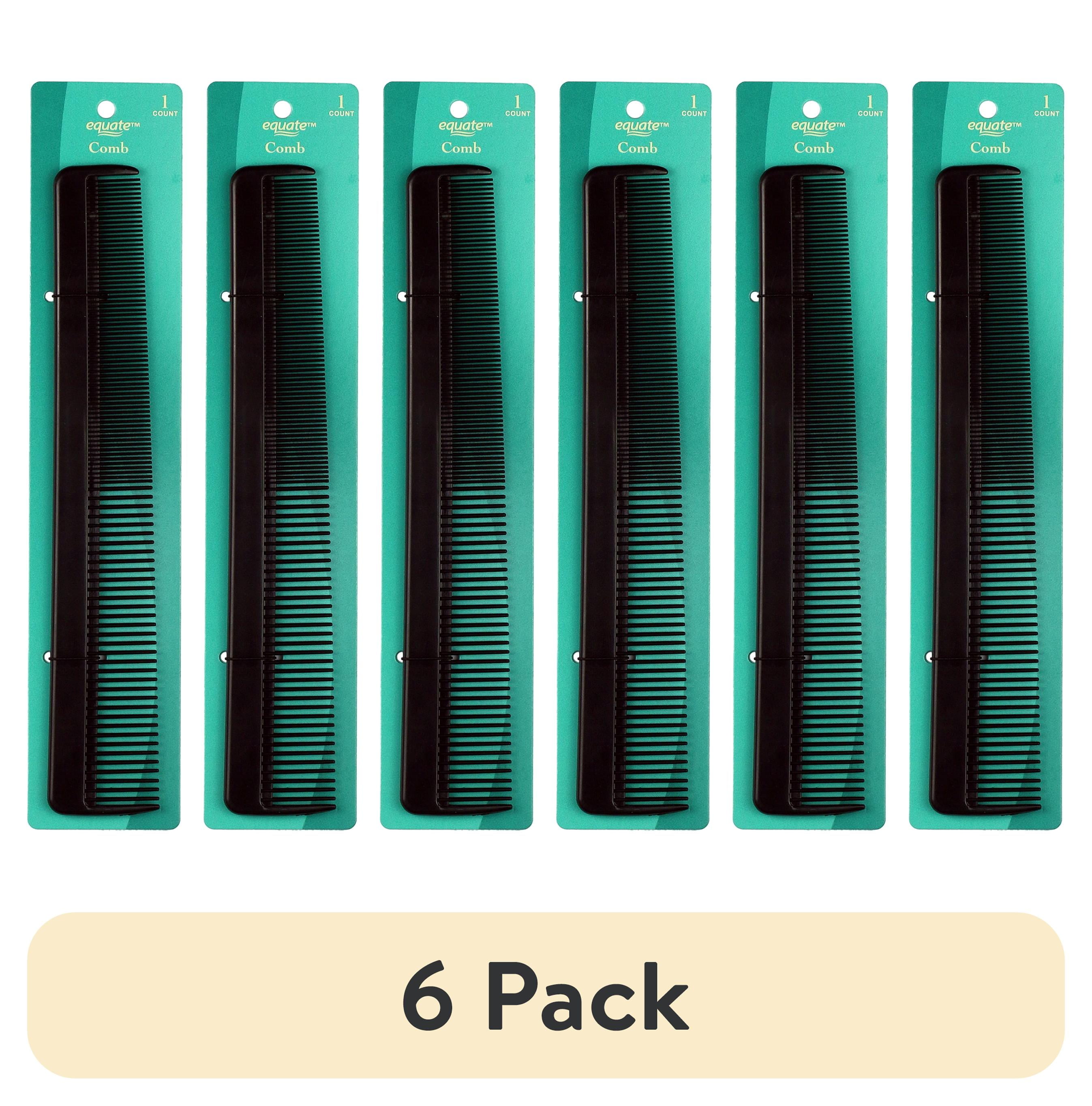 (6 pack) Equate Fine-Teeth Teasing Comb, Black - Walmart.com