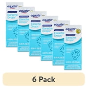 6 pack Equate Homeopathic Earache Drops, 0.33 fl oz, Compare to Hyland's Earache Drops Active Ingredients