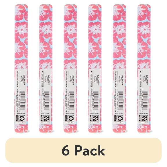 (6 pack) Equate Nail File and Shiner, Pattern May Vary, 1 Count