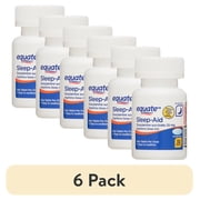 (6 pack) Equate Nighttime Sleep-Aid Doxylamine Succinate 25mg Tablets, 32 Count, Compare to Unisom® Sleep Tabs® Active Ingredient