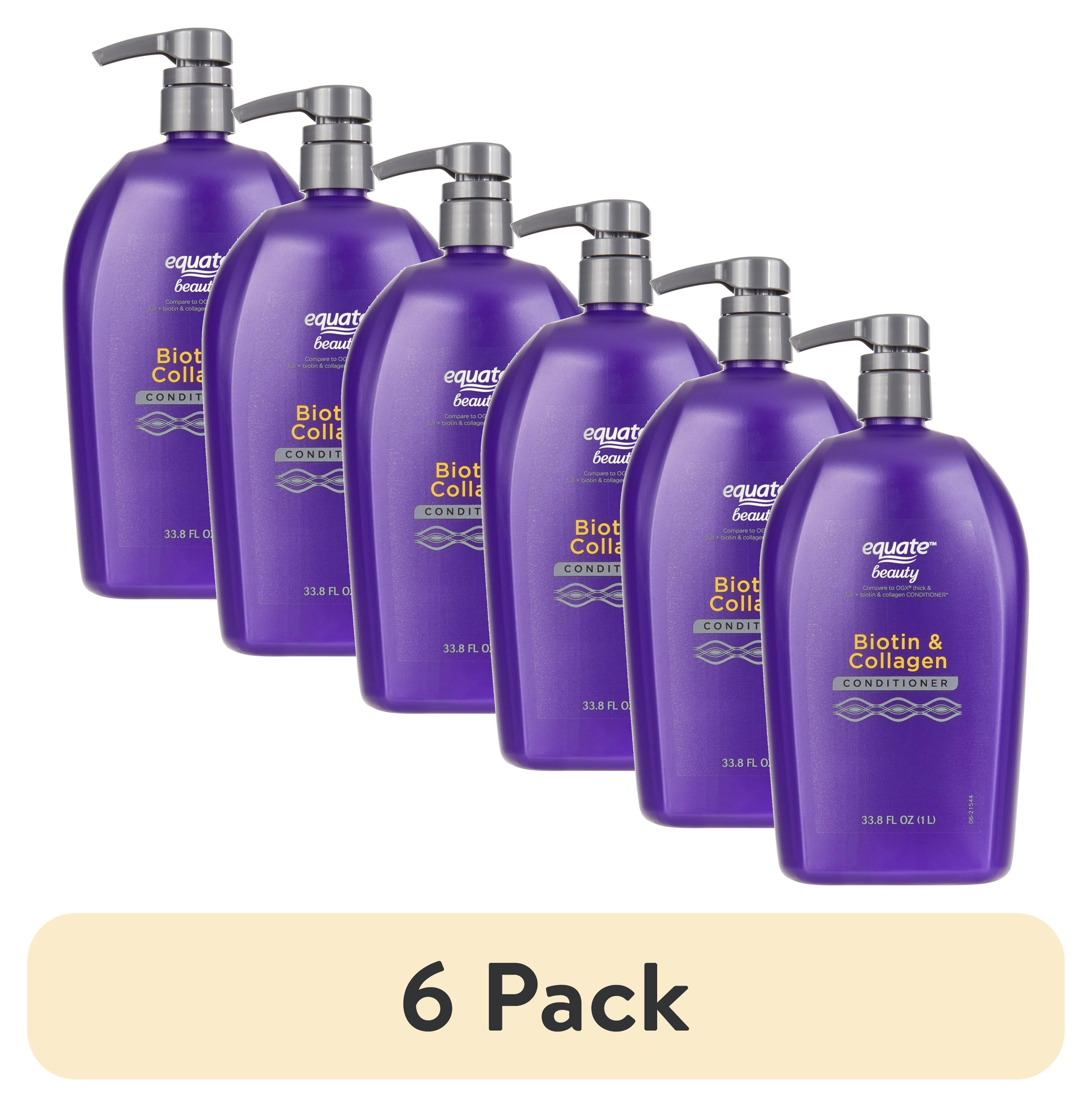 (6 pack) Equate Biotin & Collagen Conditioner for Hair Care, 33.8 fl oz, Compare to OGX® Thick & Full + Biotin & Collagen Conditioner