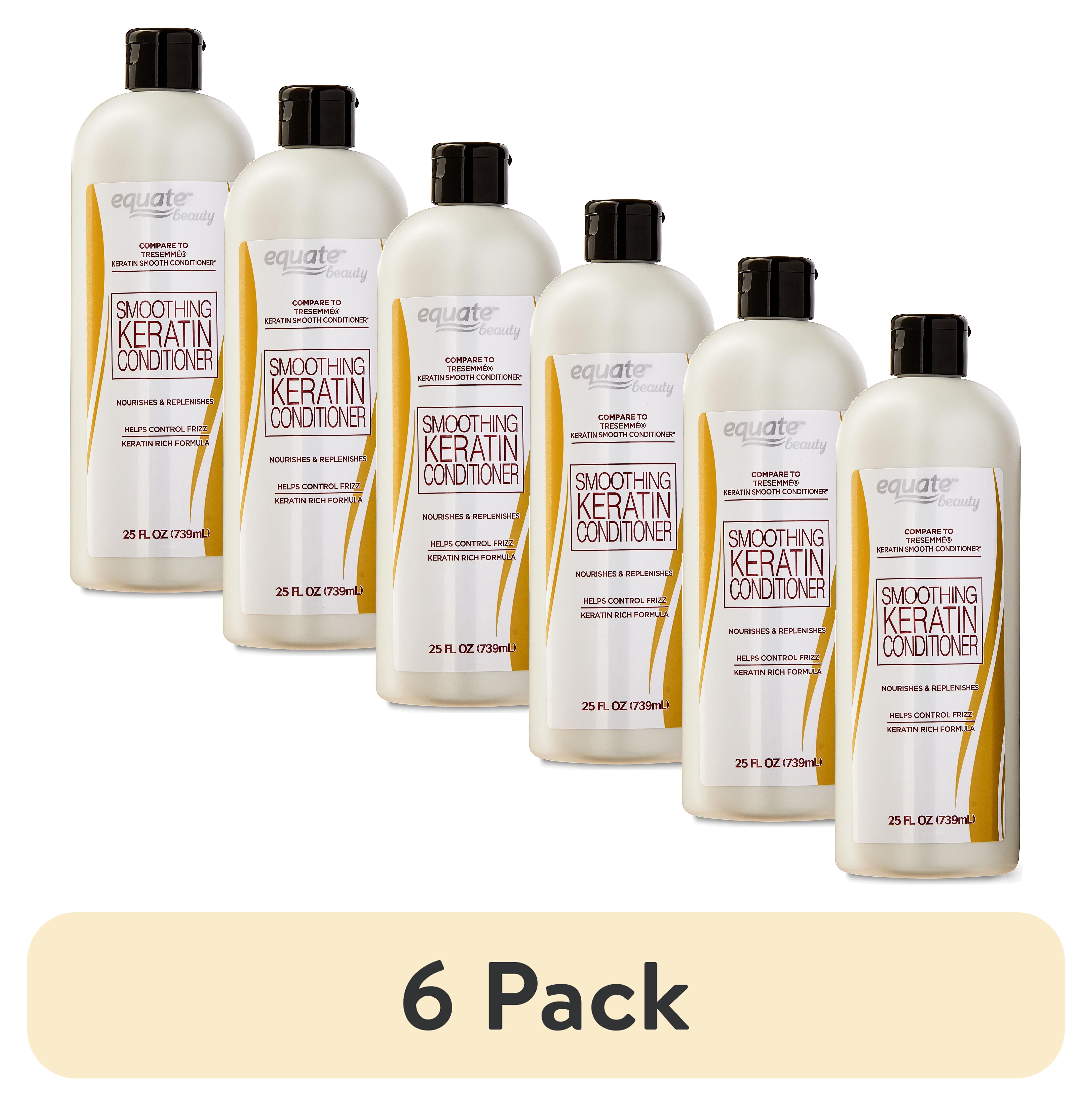 (6 pack) Equate Smoothing Keratin Conditioner for Hair Care, 25 fl oz, Compare to Tresemme® Keratin Smooth Conditioner