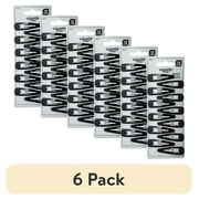(6 pack) Equate Hair Snap Clips, 12 Count, Black, For Small Sections of Hair or Intricate Hairstyles