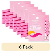 (6 pack) Equate Women's 2-Blade Disposable Razors, Pink, 5 Count
