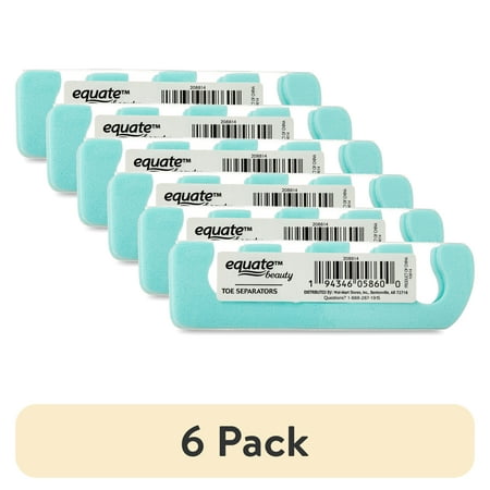 (6 pack) Equate Toe Separators for Nail Care, 2 Count