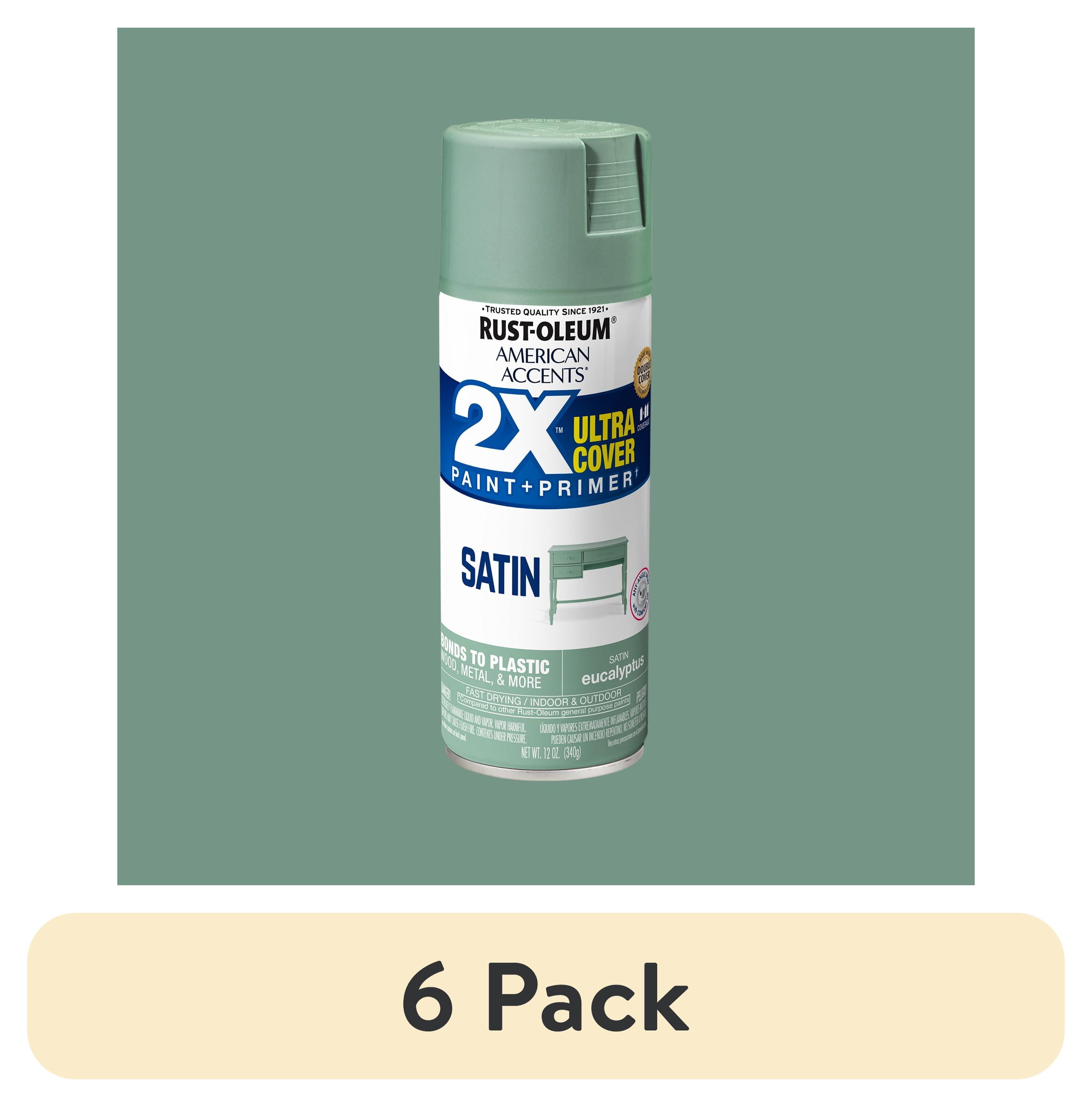 6 pack) Moss Green, Rust-Oleum American Accents 2X Ultra Cover