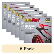 (6 pack) EverStart 12-Foot 8-Gauge Heavy Duty Booster Cables, 165 Amps