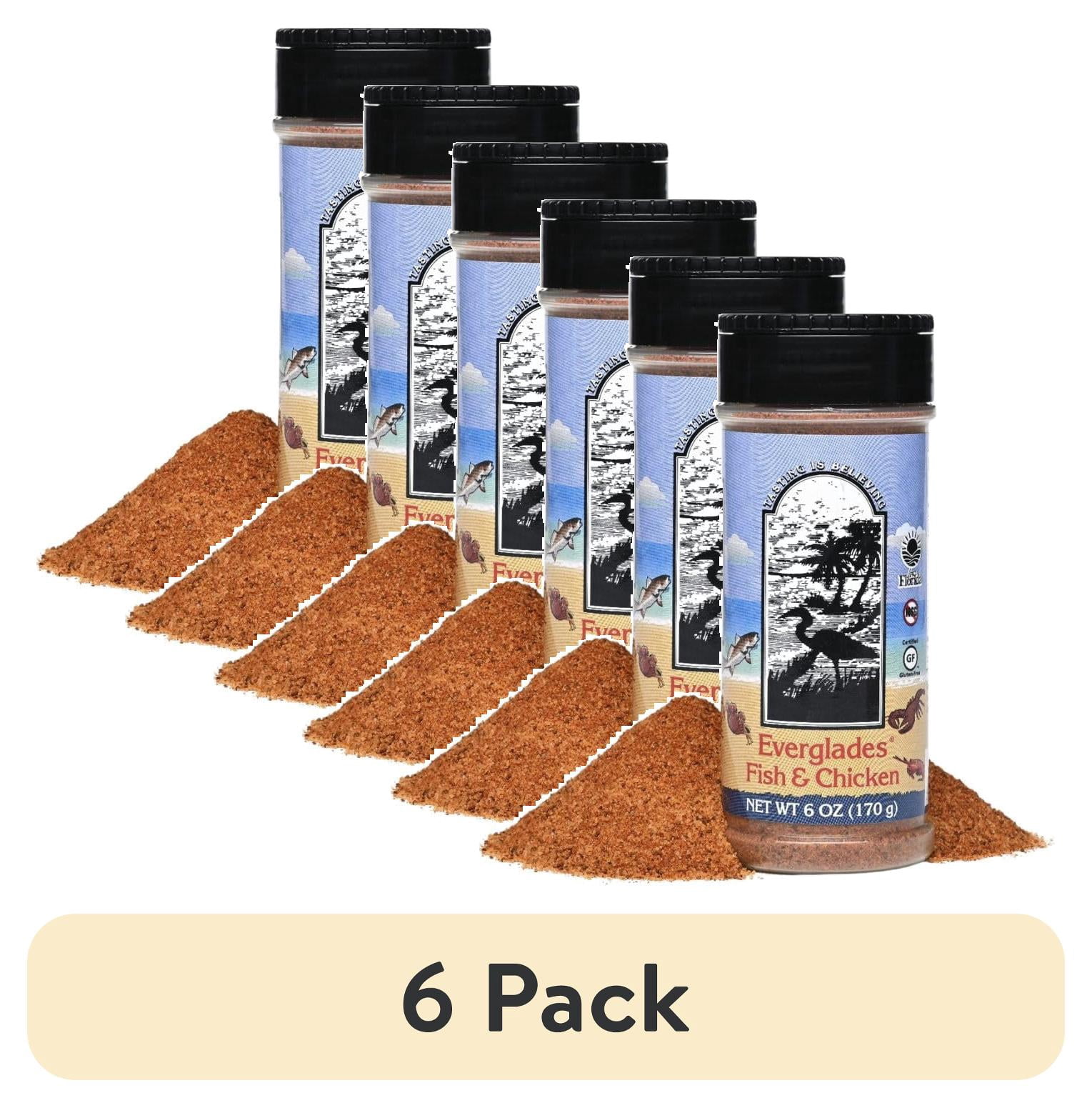 (6 pack) Everglades Fish and Chicken Seasoning Mix - Seafood Flavor, 6 oz