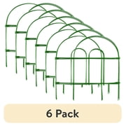 (6 pack) Expert Gardener 18in H x 8ft L Green Steel Folding Garden Fence