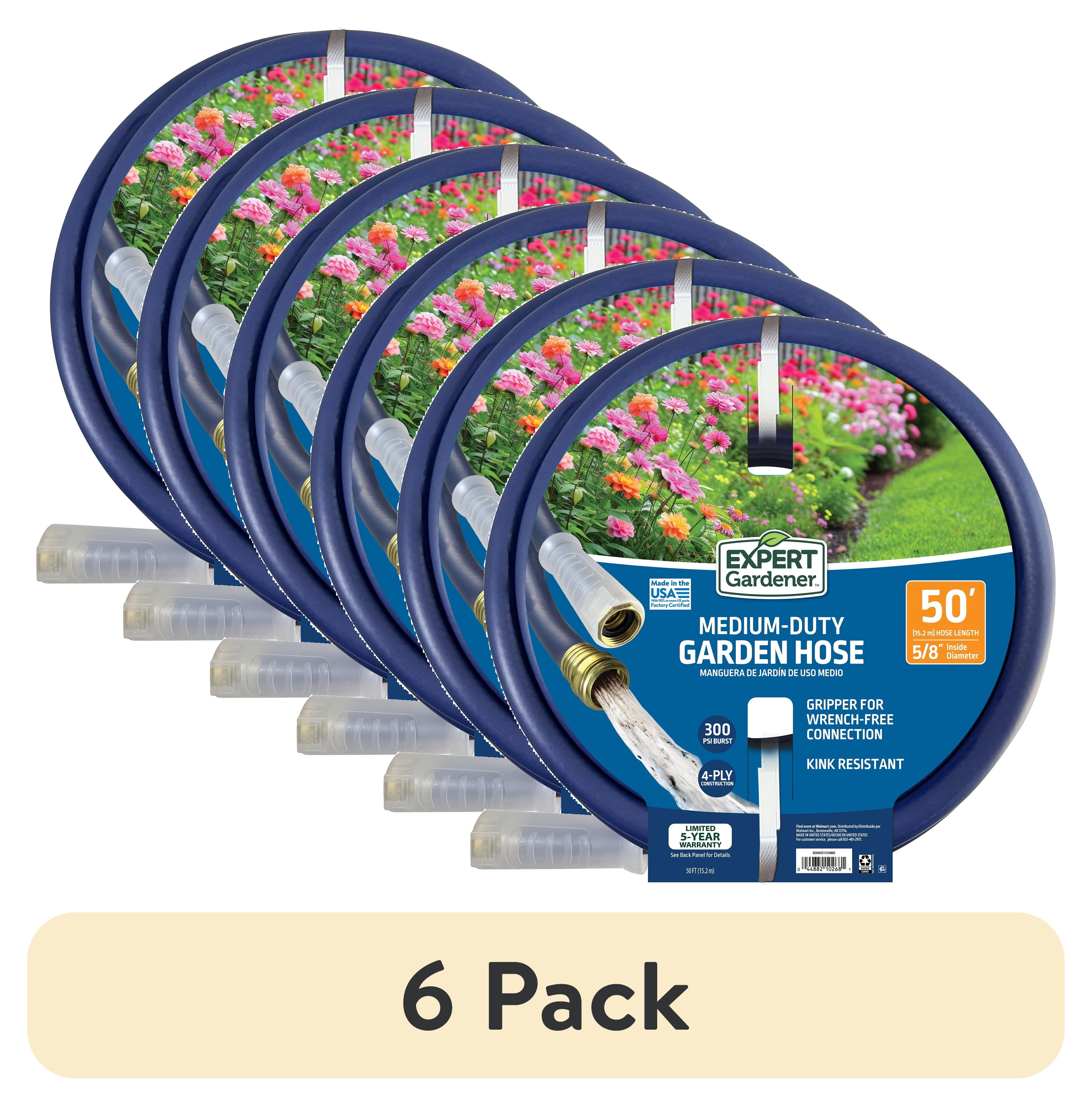 (6 pack) Expert Gardener 50FT Medium Duty Garden Hose