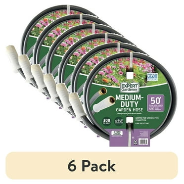 (6 pack) Expert Gardener 5/8 inch x 50 Foot Medium Duty Garden Hose