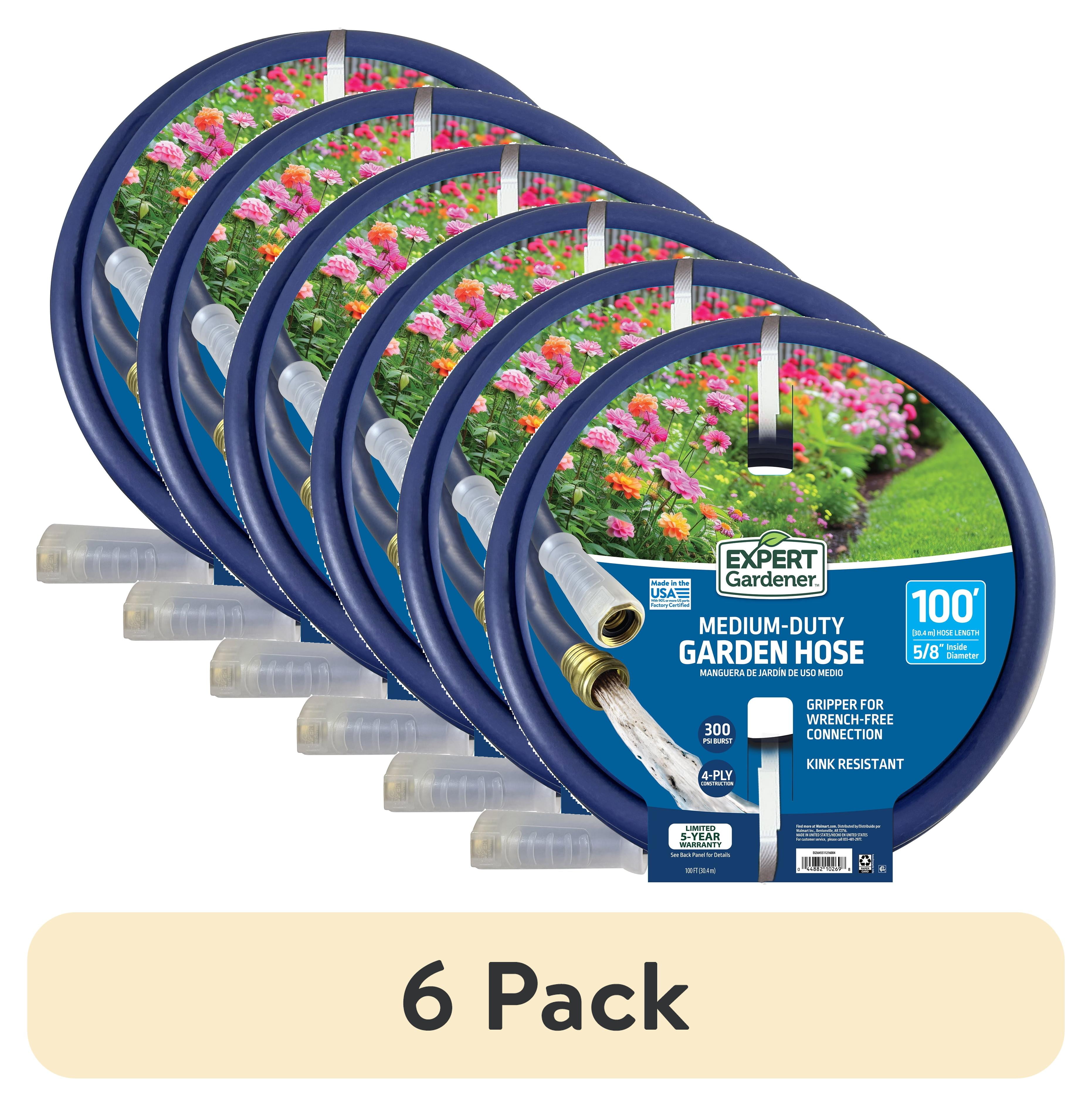 (6 pack) Expert Gardener 5/8- Inch x 100-Foot Medium Duty Garden Hose