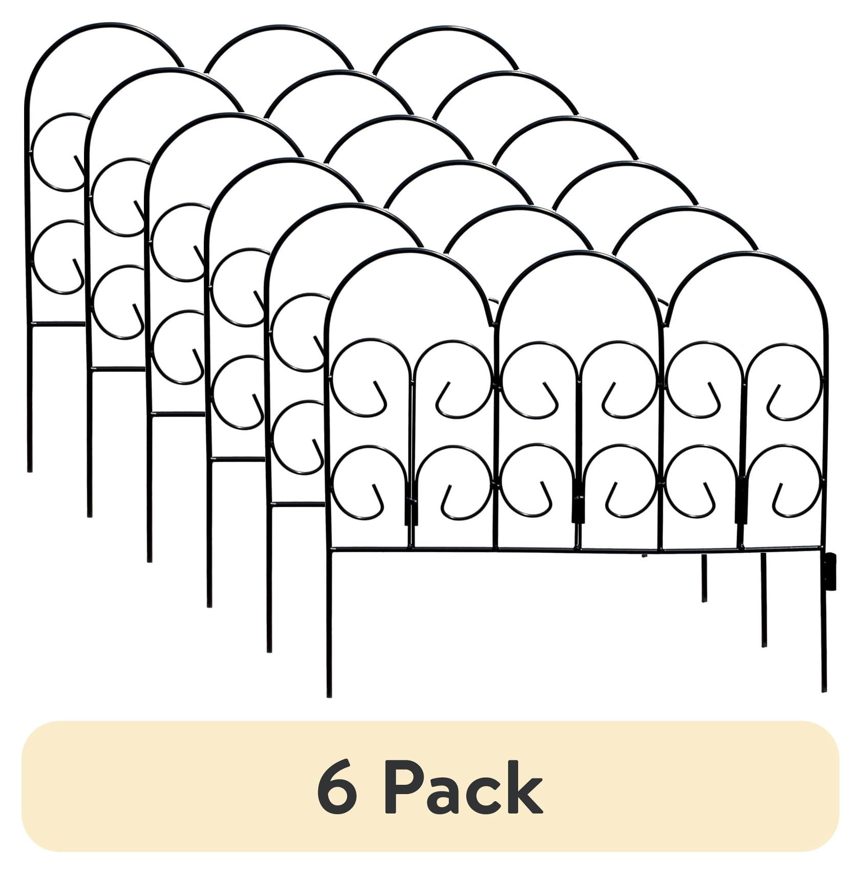 6 pack) Expert Gardener Iris Black Powder Coated Steel Garden