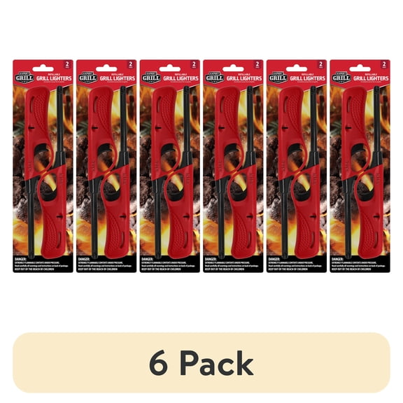 (6 pack) Expert Grill Refillable Grill Lighter, 2-Pack