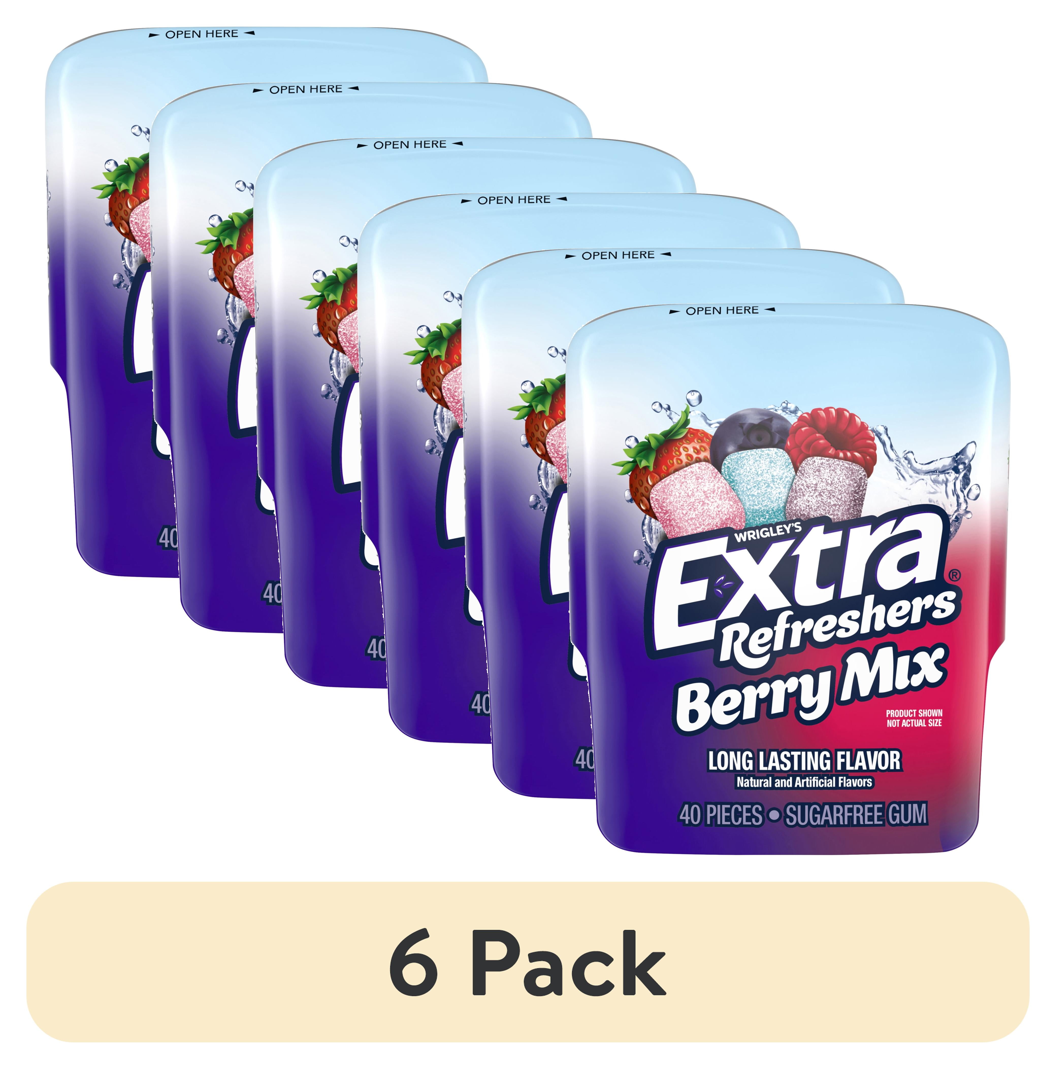 5 pack) Extra Refreshers Berry Mix Sugar Free Chewing Gum - 40