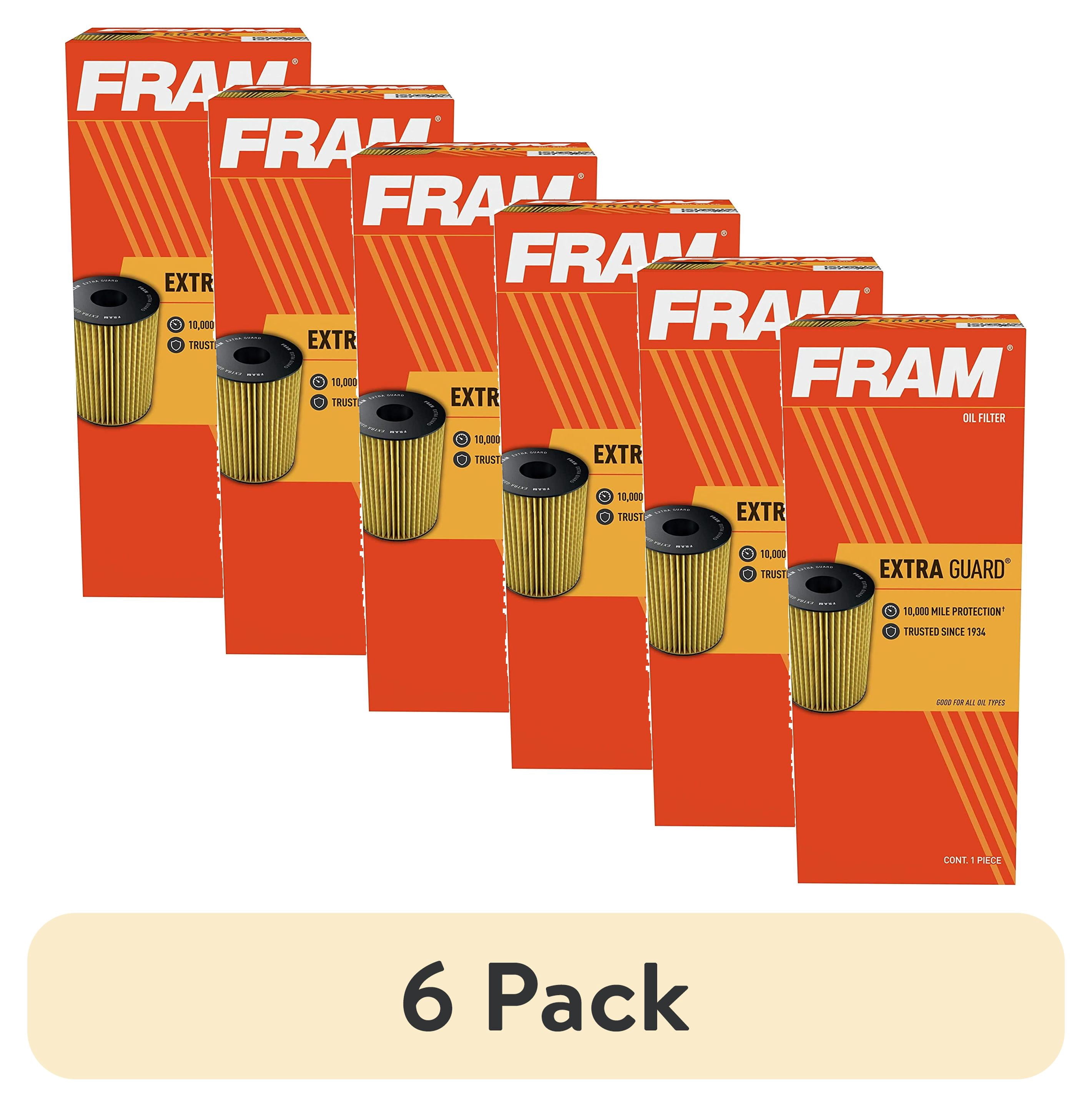 (6 pack) FRAM Extra Guard Oil Filter, CH10246, 10K Miles, Replacement Oil Filter Fits Select Vehicles