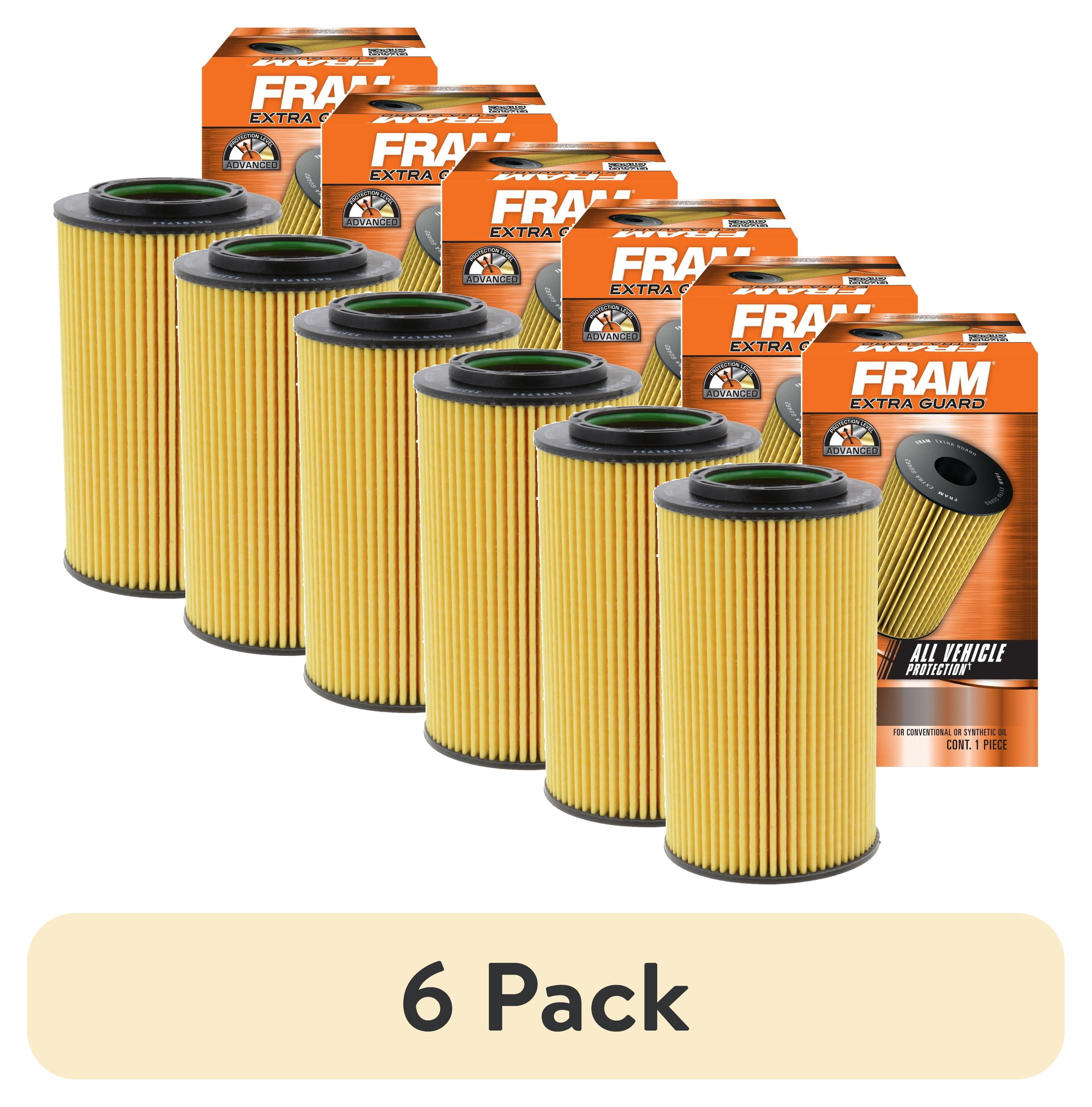 (6 pack) FRAM Extra Guard Oil Filter, CH9999, 10K Miles, Replacement Oil Filter Fits Select Vehicles